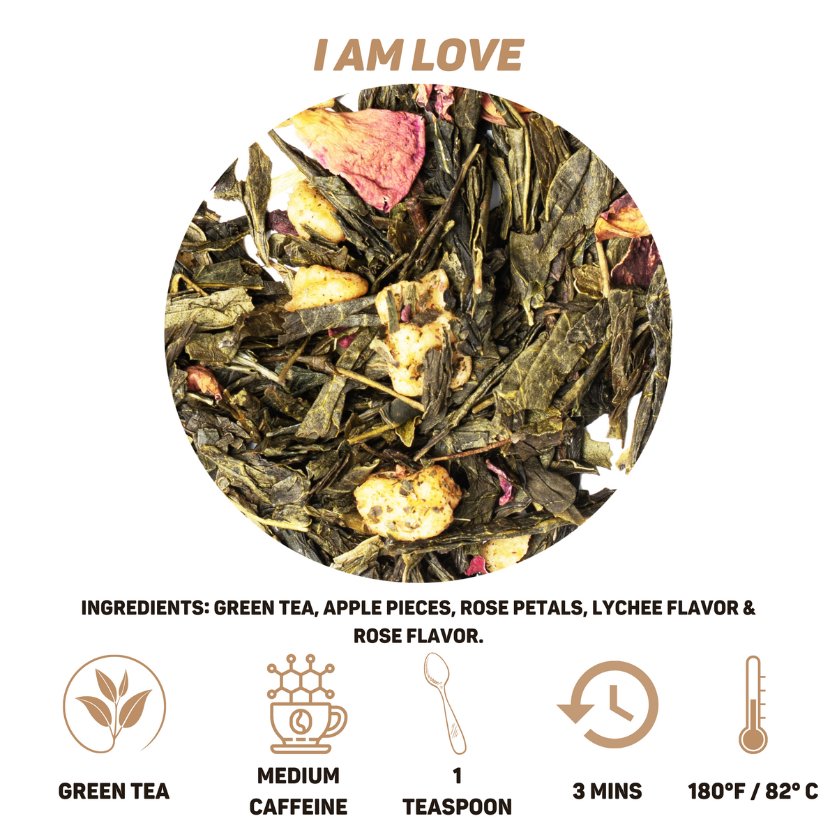 The Beauty Tea Box, a captivating assortment of our finest blends: I am Love, I am Peace, and I am Energy.