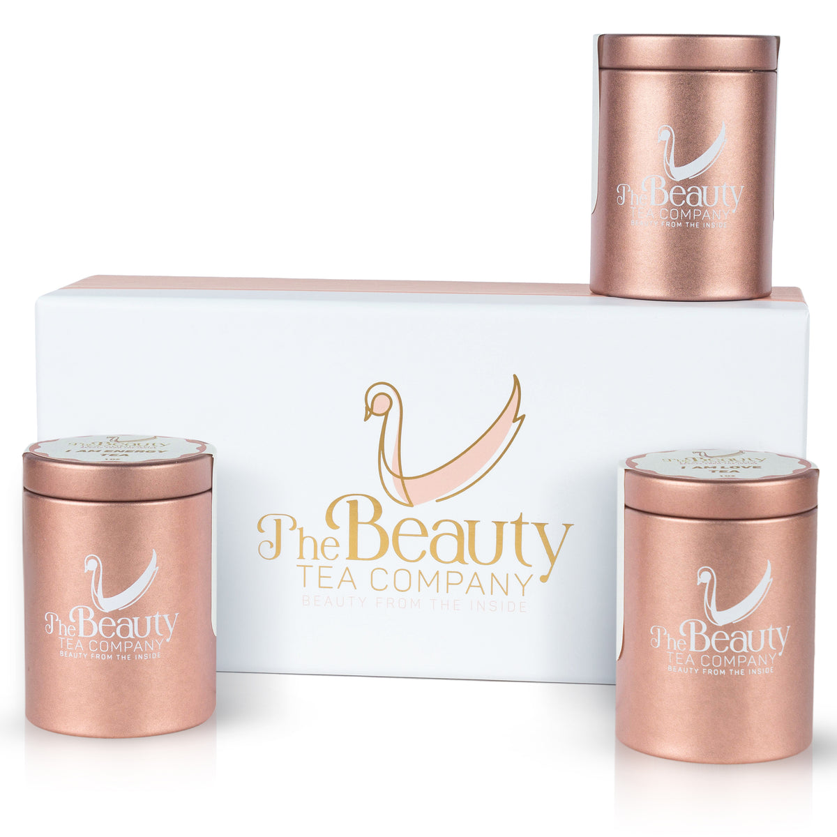 The Beauty Chai Box a curated selection of our most delightful blends: I am Joy, I am Bliss, and I am Merry.