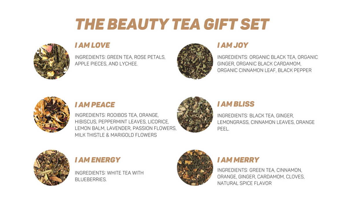 The Beauty Tea Gift Set - A luxurious tea sampler containing all our delicious blends.