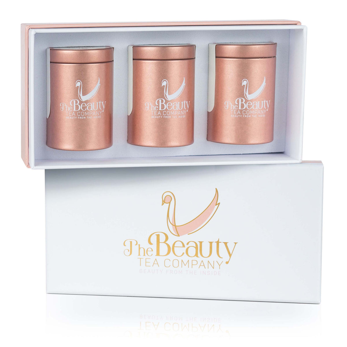 The Beauty Tea Box, a captivating assortment of our finest blends: I am Love, I am Peace, and I am Energy.