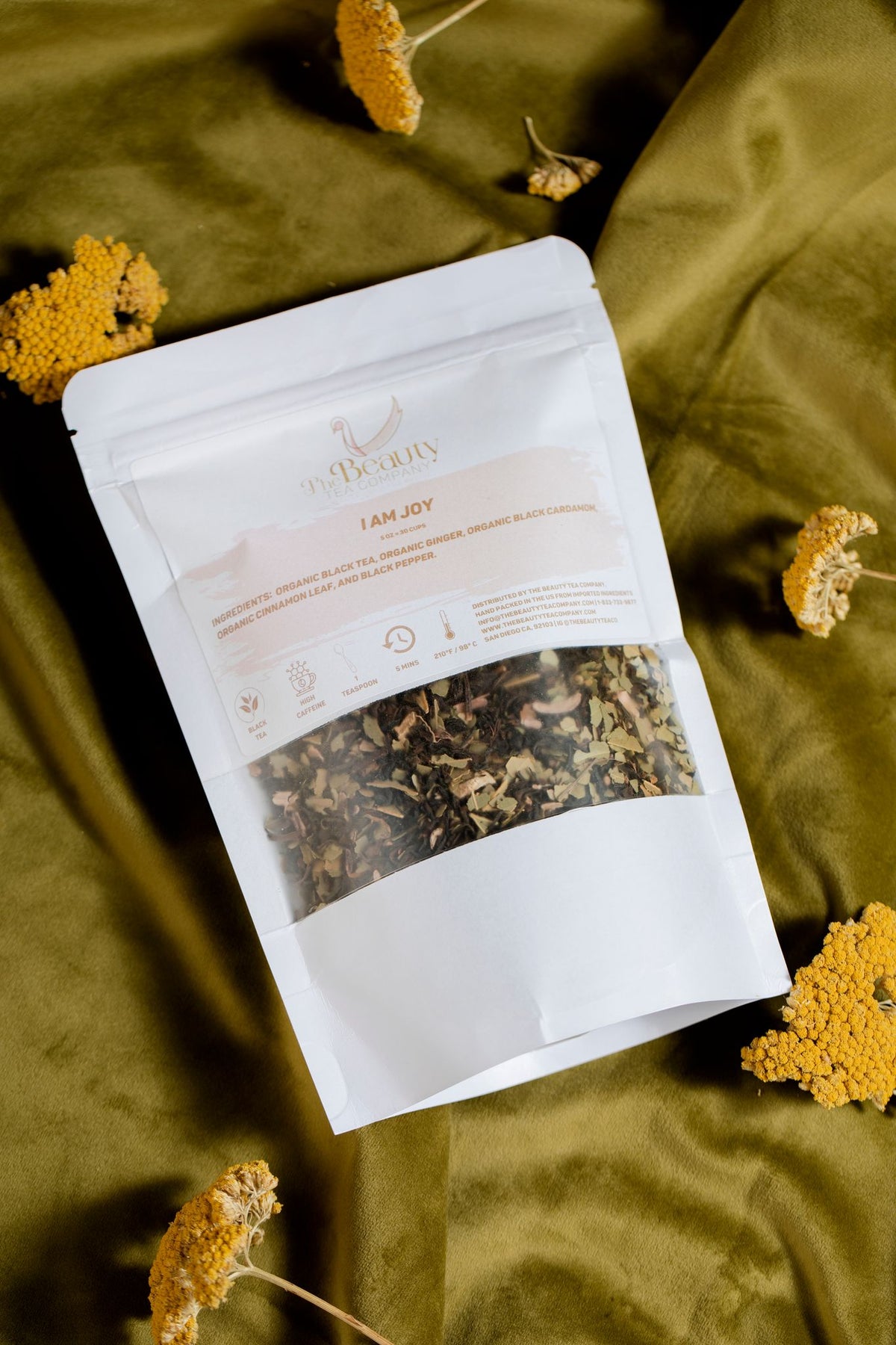 I am Joy, Chai, exceptional fusion of the finest ingredients creates a symphony of flavours. Loose Leaf - Bag 5 oz.